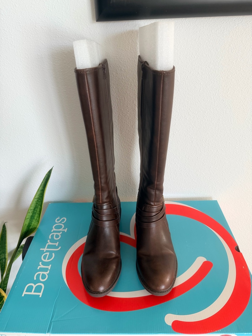 BareTraps Women's Over-the-Knee Dark Brown Leather Boots